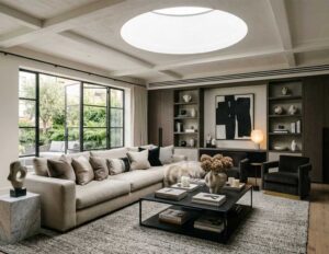 roof light dome in stylish living room